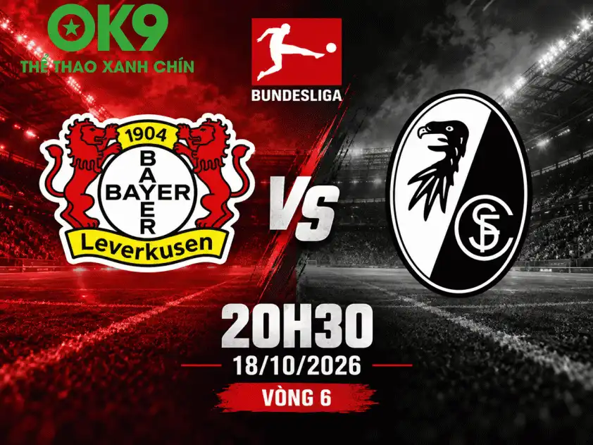 Bayer Leverkusen quyết chặn đứng chuỗi phong độ ấn tượng của Freiburg.